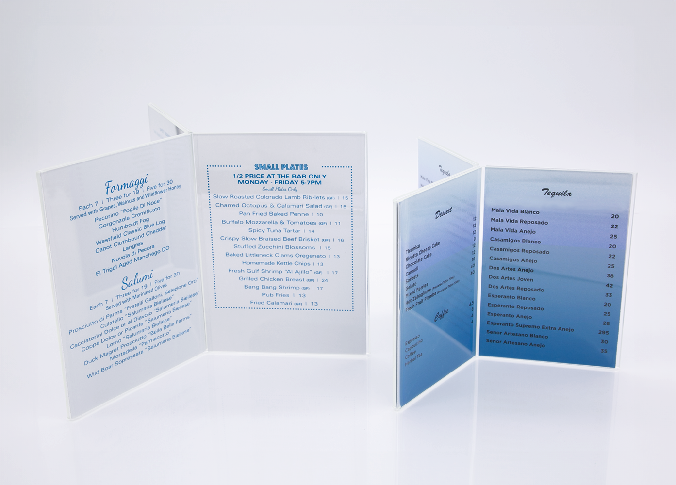 Acrylic Spindle Stands - Graphic Express Menu